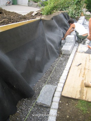 Filtermatte als Sickerschutz